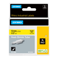 Dymo 18056 Rhino Heat Shrink Tubing 12mm Black on Yellow