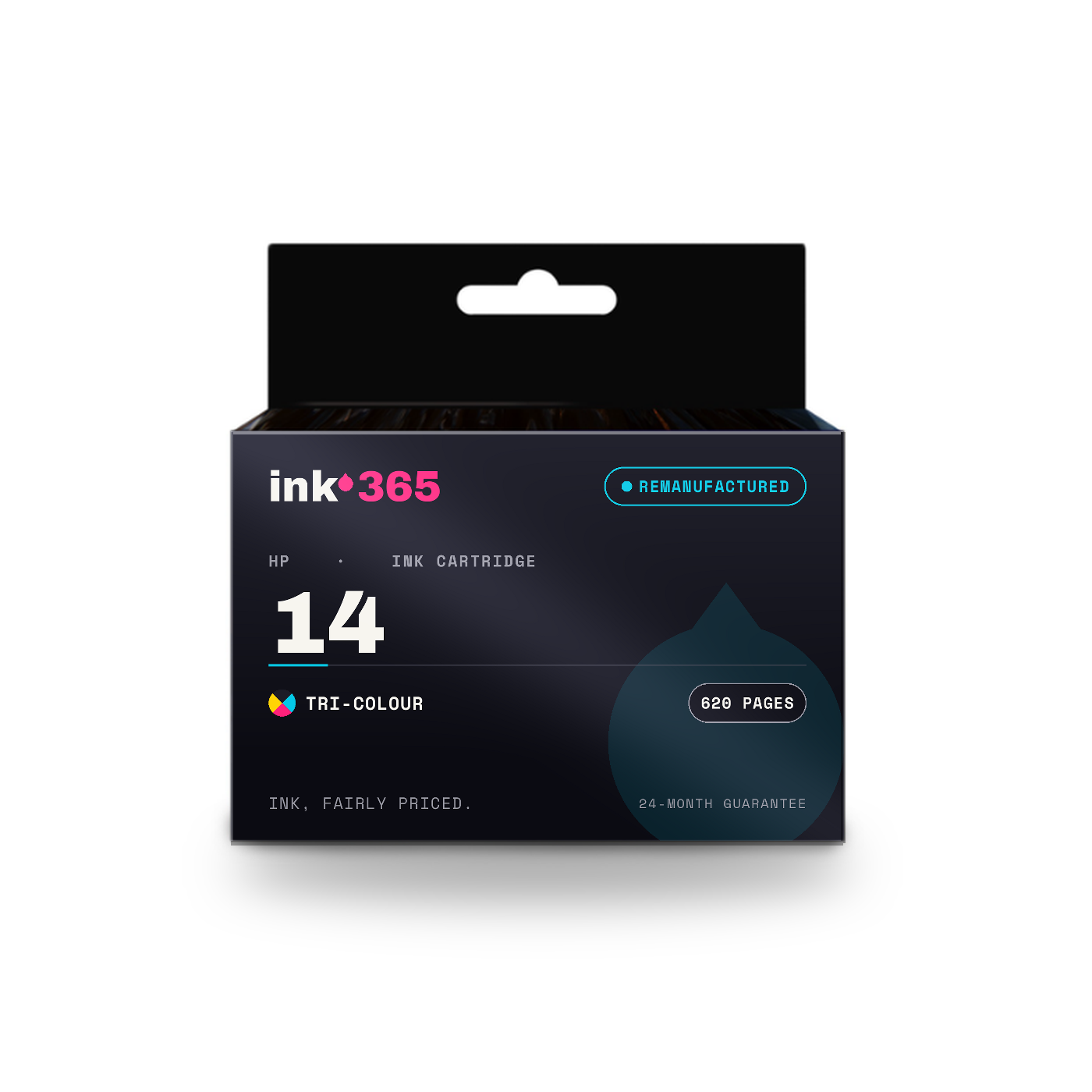 HP 14 Tri-Colour Remanufactured Ink Cartridge – 620 Pages