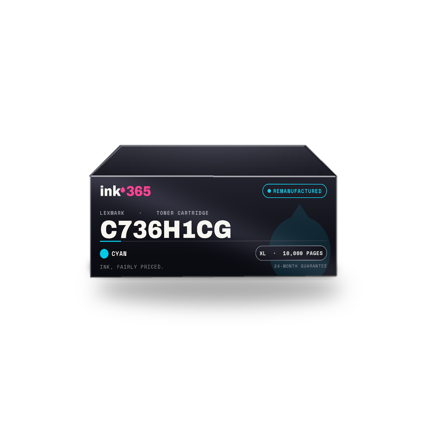 Lexmark C736H1CG Cyan Remanufactured Laser Toner – 10,000 Pages