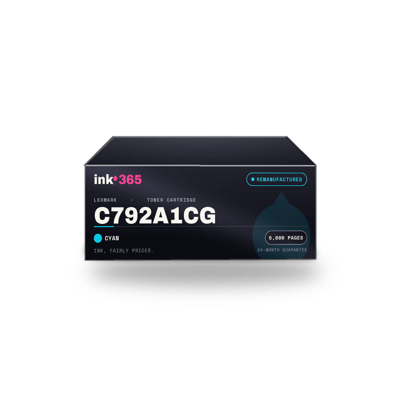 Lexmark C792A1CG Cyan Remanufactured Laser Toner – 6,000 Pages
