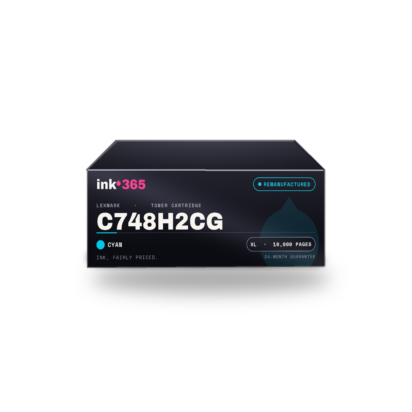 Lexmark C748H2CG Cyan Remanufactured Laser Toner – 10000 Pages