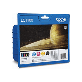 Brother LC1100 Ink Cartridge Multipack (LC1100VALBP) – Black, Cyan, Magenta, Yellow
