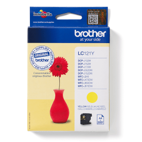 Brother LC121Y Yellow Ink Cartridge (LC121Y) – 300 Pages