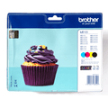 Brother LC123 Standard Capacity Ink Cartridge Multipack (Black/Cyan/Magenta/Yellow) – LC123VALBP