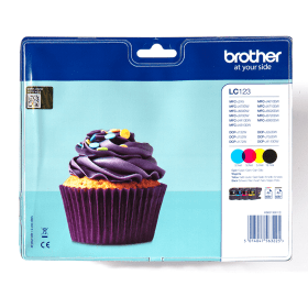Brother LC123 Standard Capacity Ink Cartridge Multipack (Black/Cyan/Magenta/Yellow) – LC123VALBP