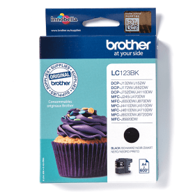 Brother LC123BK Black Ink Cartridge (LC123BK) – 600 Pages