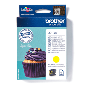 Brother LC123Y Yellow Ink Cartridge – 600 Pages