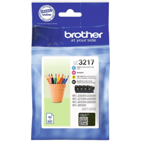 Brother LC3217 Standard Capacity Ink Cartridge Multipack (Black/Cyan/Magenta/Yellow) – LC3217VAL