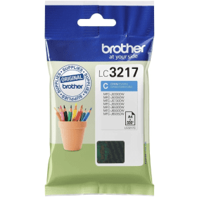 Brother LC3217C Cyan Ink Cartridge (LC3217C) – 550 Pages