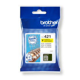 Brother LC421Y Yellow Ink Cartridge (LC421Y) – 200 Pages