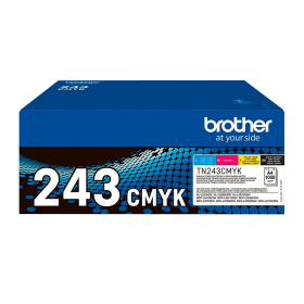 Brother TN-243 Toner Cartridge Multipack (Black/Cyan/Magenta/Yellow) – 4 x 1,000 Pages