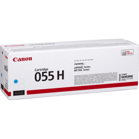 Canon 055H Cyan Laser Toner Cartridge (3019C002) – 5,900 Pages