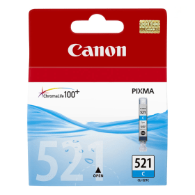Canon CLI-521C Cyan Ink Cartridge (2934B001) – 505 Pages