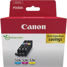 Canon CLI-526 C/M/Y Colour Ink Cartridge Multipack (4541B009)