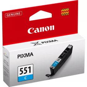 Canon CLI-551C Cyan Ink Cartridge (6509B001) – 332 Pages