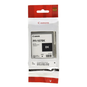 Canon PFI-107BK Black Ink Cartridge – 130ml (imagePROGRAF iPF670–785)
