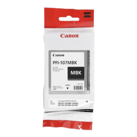 Canon PFI-107MBK Matte Black Ink Cartridge – 130ml (imagePROGRAF iPF670–785)
