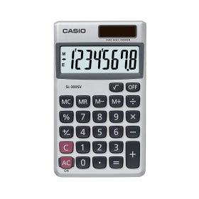 Casio HS-8VA 8-Digit Pocket Calculator – Silver