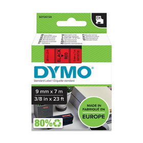 Dymo 40917 D1 Label Tape 9mm x 7m Black on Red (S0720720)