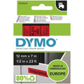 Dymo 45017 D1 Label Tape 12mm x 7m Black on Red (S0720570)