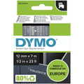 Dymo 45020 D1 Label Tape 12mm x 7m White on Clear (S0720600)