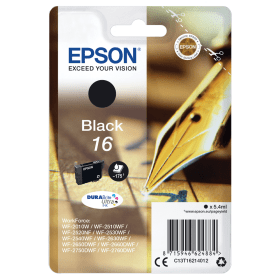 Epson 16 Black Ink Cartridge (C13T16214012) – 175 Pages