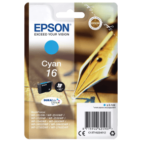 Epson 16 Cyan Ink Cartridge (C13T16224012) – 165 Pages