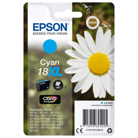 Epson 18XL Cyan High Capacity Ink Cartridge (C13T18124012) – 450 Pages