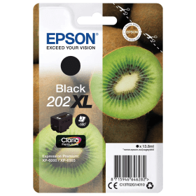 Epson 202XL Black Ink Cartridge (C13T02G14010) – 550 Pages