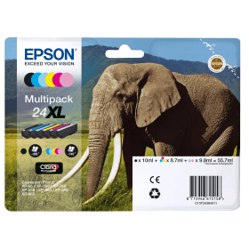 Epson 24XL High Capacity Multipack – 6 Ink Cartridges (C13T24384011)