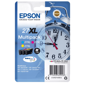 Epson 27XL High Capacity Colour Multipack – 3 Ink Cartridges (C13T27154012)