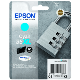 Epson 35XL Cyan High Capacity Ink Cartridge (C13T35924010) – 1900 Pages