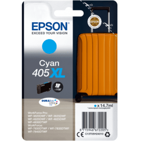 Epson 405XL Cyan High Capacity Ink Cartridge (C13T05H24010) – 1,100 Pages