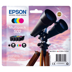 Epson 502 Black & Colour Multipack Ink Cartridges (C13T02V64010) – 705 Pages