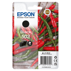 Epson 503 Black Ink Cartridge (C13T09Q14010) – 210 Pages