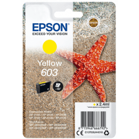 Epson 603 Yellow Ink Cartridge (C13T03U44010) – 130 Pages