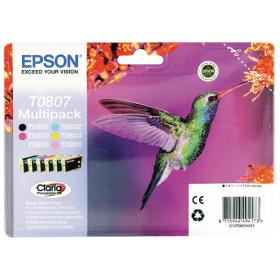 Epson T0807 Multipack – 6 Ink Cartridges (C13T08074011)