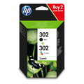 HP 302 Black & Tri-Colour Ink Cartridge Multipack (X4D37AE) - 320 Pages