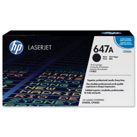 HP 647A Black Toner Cartridge (CE260A) – 8,500 Pages