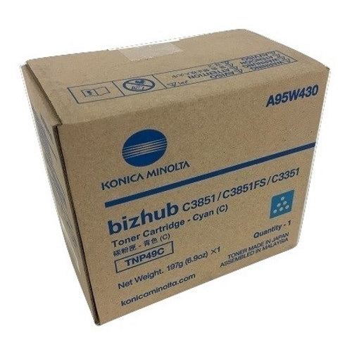 Konica Minolta TNP49C Cyan Toner Cartridge