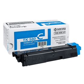 Kyocera TK-580C Cyan Toner Cartridge (TK-580C) – 2,800 Pages