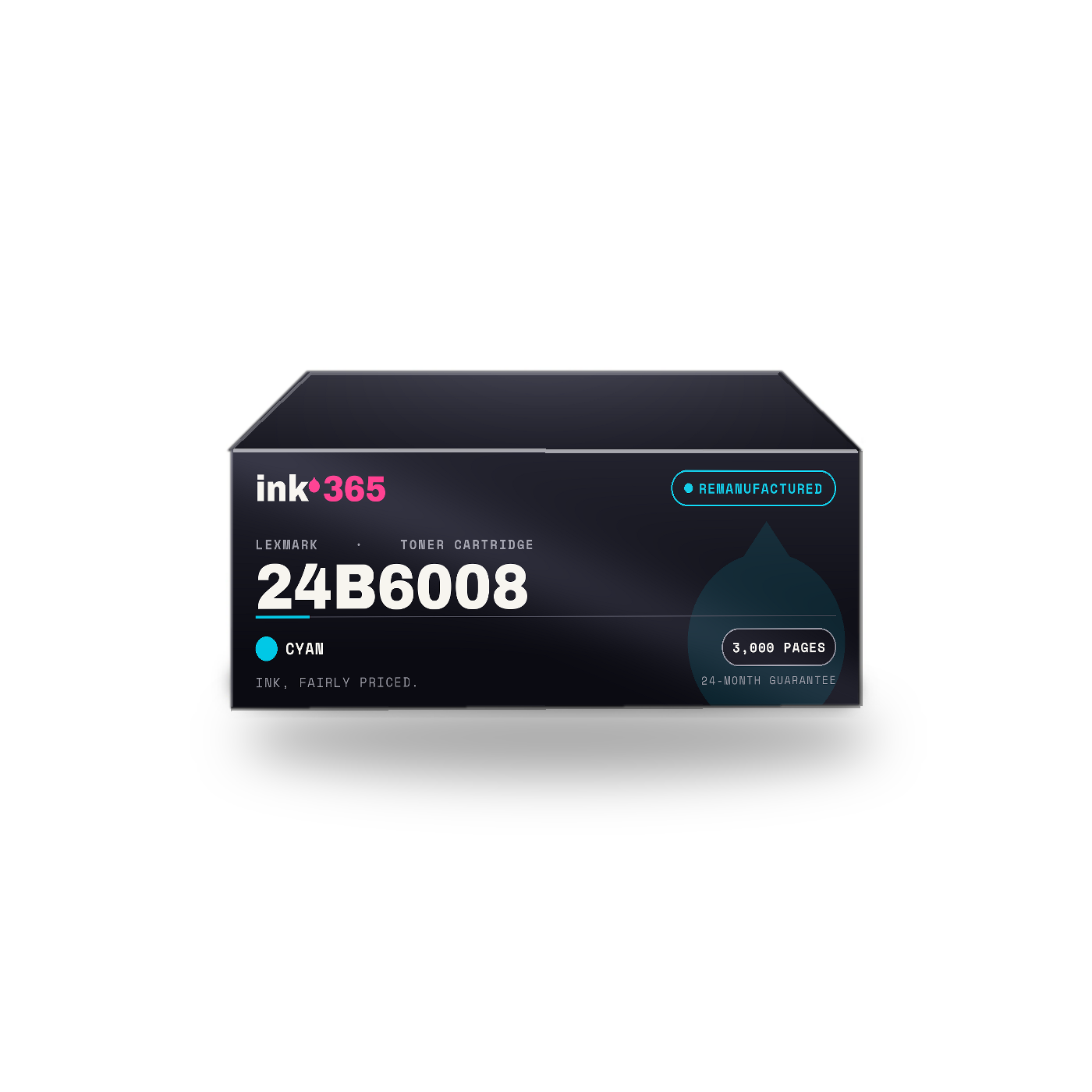 Lexmark 24B6008 Cyan Remanufactured Laser Toner – 3000 Pages