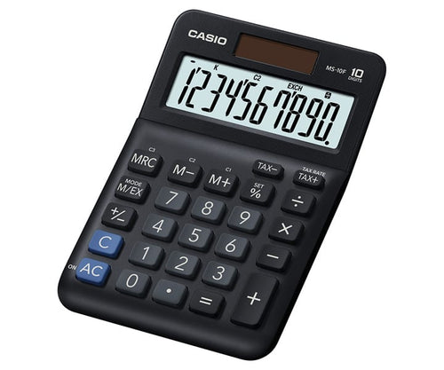 Casio MS-10F 10-Digit Desk Calculator – Black