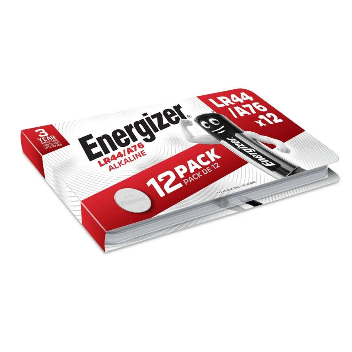 Energizer Alkaline LR44 Alkaline Button Cell Batteries – Pack of 12
