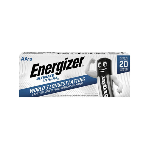 Energizer Ultimate Lithium AA Lithium Batteries – Pack of 10