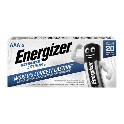 Energizer Ultimate Lithium AAA Lithium Batteries – Pack of 10