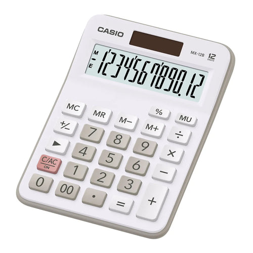 Casio MX-12B 12-Digit Desk Calculator – White