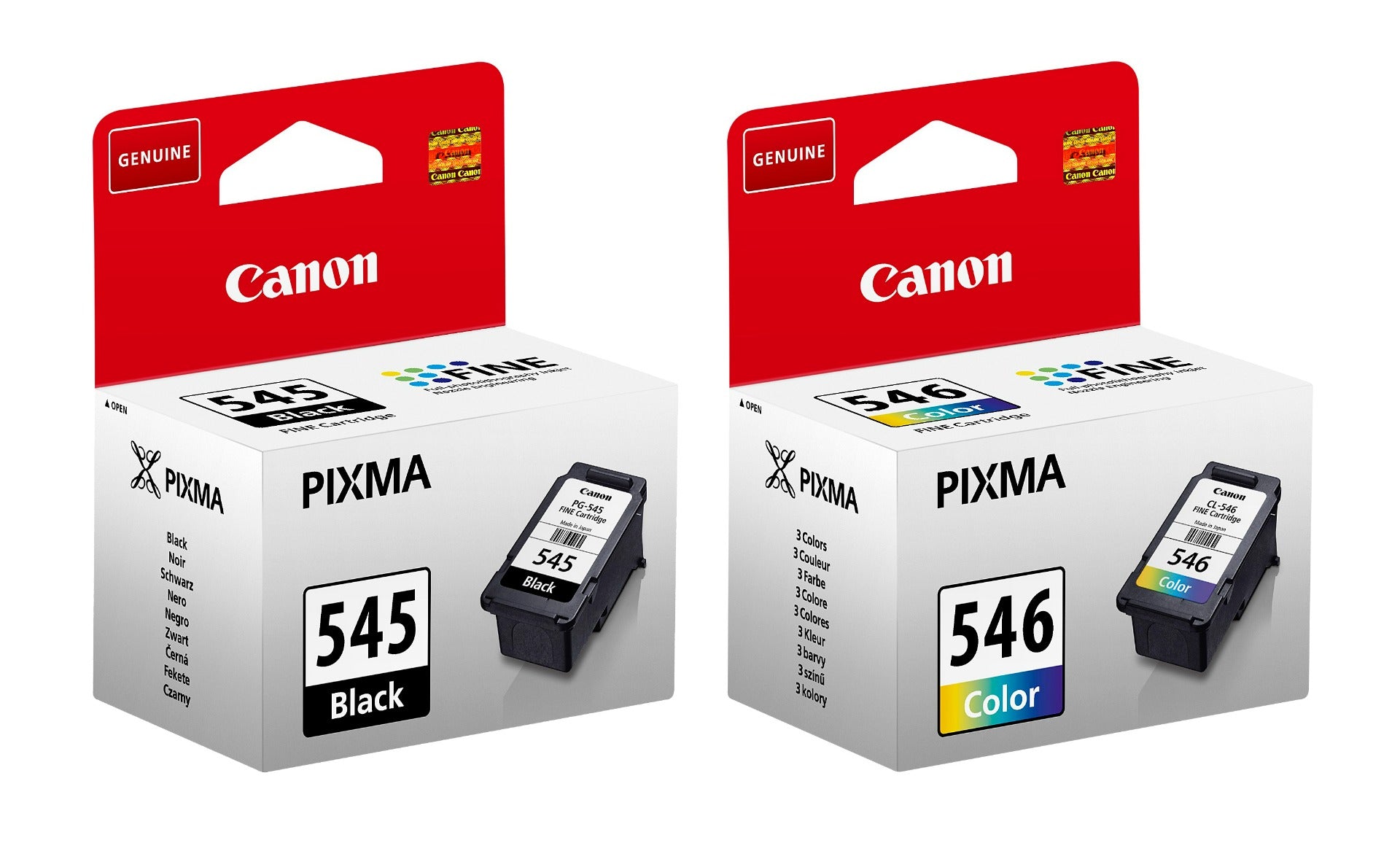 Canon PG-545/CL-546 Black & Tri-Colour Original Ink Cartridge Multipack (8287B005) – 180 Pages Each