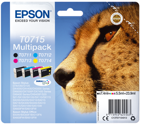 Epson T0715 BCMY Ink Cartridge Multipack